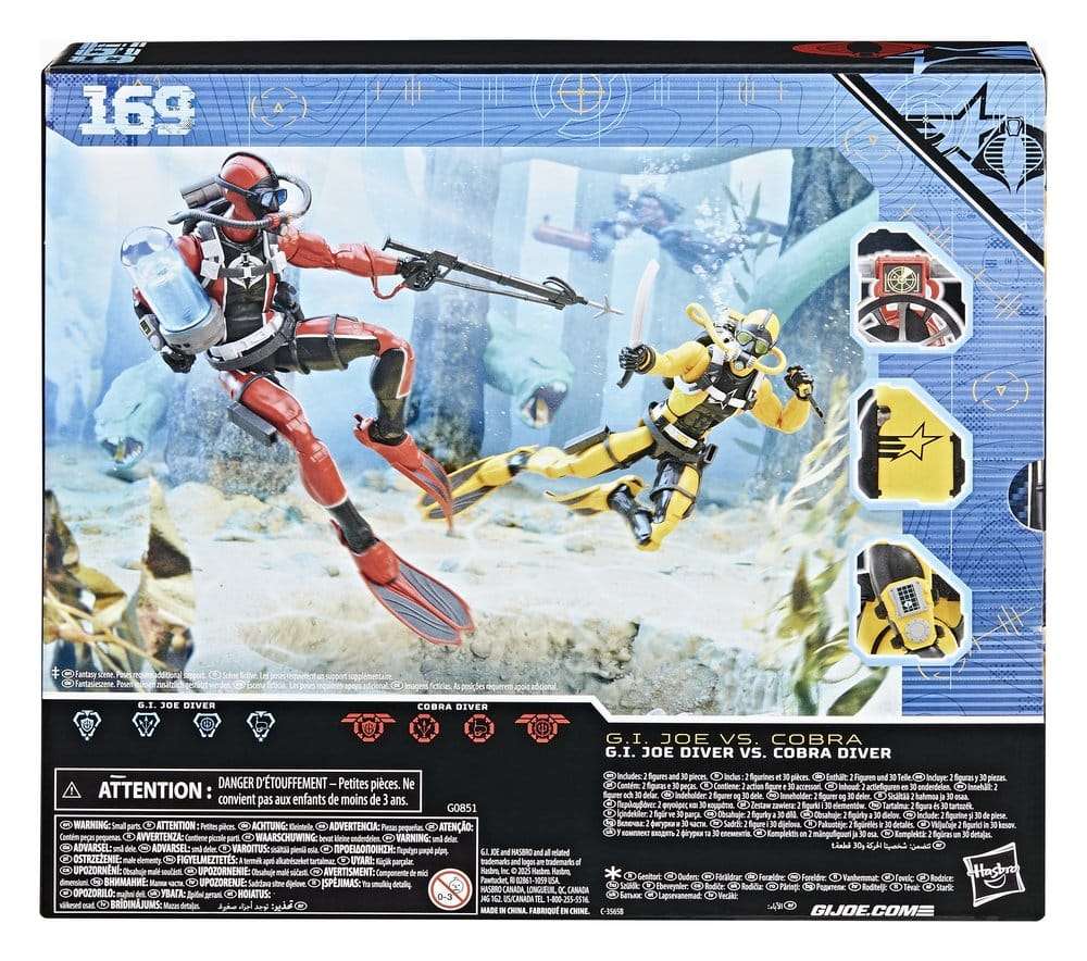 G.I. Joe Classified Series Action Figure 2-Pack #169 G.I. Joe Diver vs. Cobra Diver 15 cm