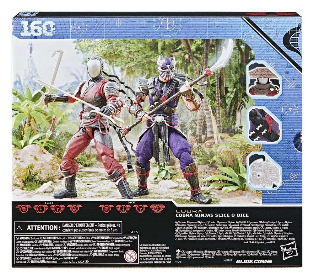 G.I. Joe Classified Series Action Figure 2-Pack #160 Cobra Ninjas Slice & Dice 15 cm