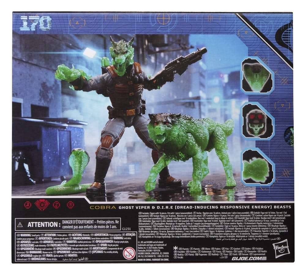 G.I. Joe Classified Series Action Figure #170 Ghost Viper & D.I.R.E. Beasts 15 cm