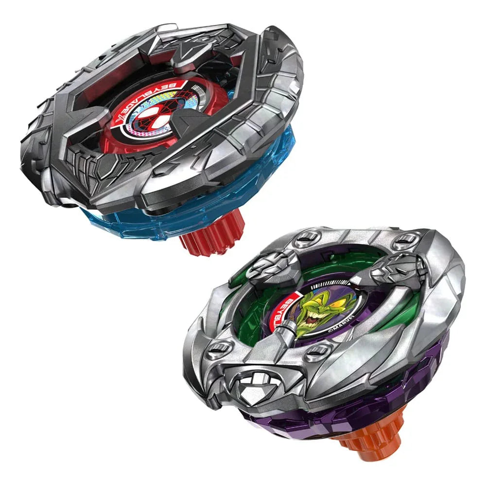 Beyblade X och Marvel Samarbete Miles Morales 1-60GN mot Green Goblin 9-80HT Hasbro
