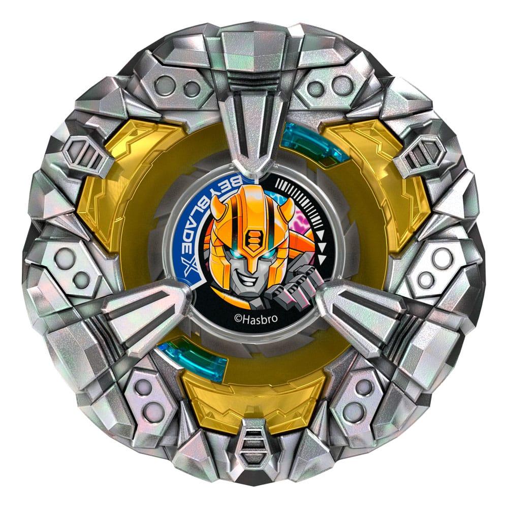 Beyblade X och Transformers Collab Bumblebee 3-60GP vs. Shockwave 5-80O Hasbro