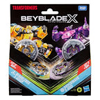 Beyblade X och Transformers Collab Bumblebee 3-60GP vs. Shockwave 5-80O Hasbro