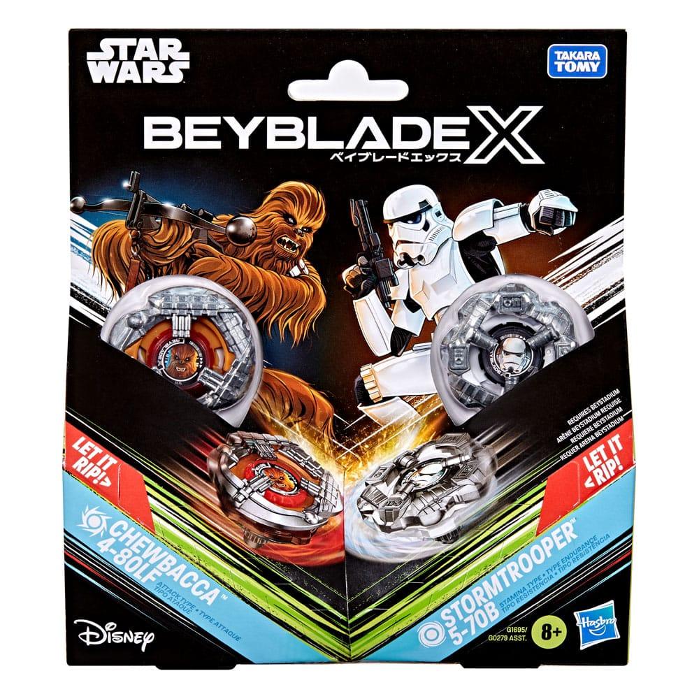 Beyblade X och Star Wars Collab Chewbacca 4-80LF vs. Stormtrooper 5-70B Hasbro