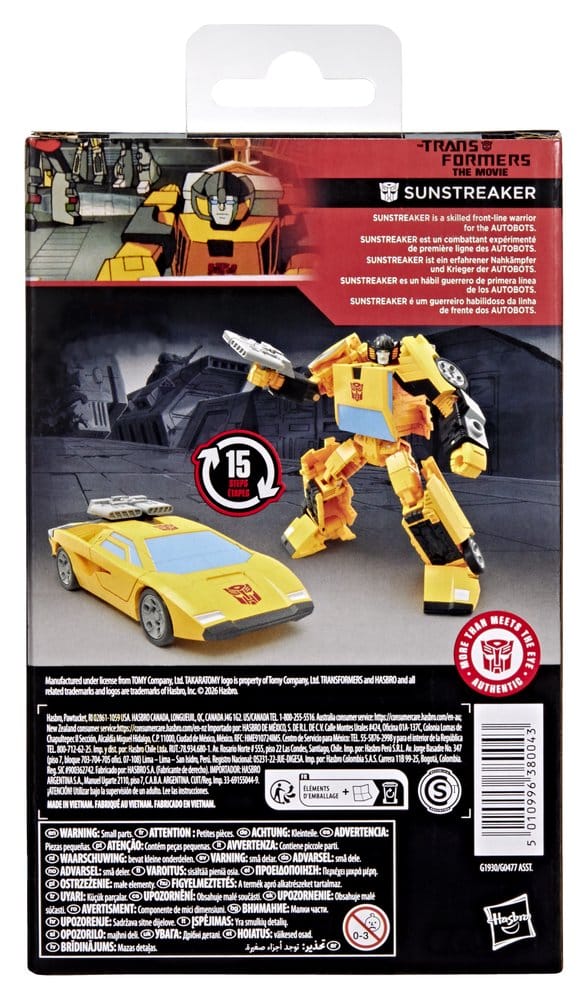 The Transformers: The Movie Studio Series Deluxe Class Action Figur Sunstreaker 11 cm