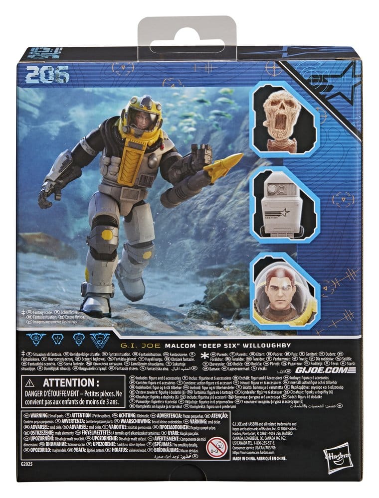 G.I. Joe Classified Series Deluxe Actionfigur #206 Malcom "Deep Six" Willoughby 15 cm