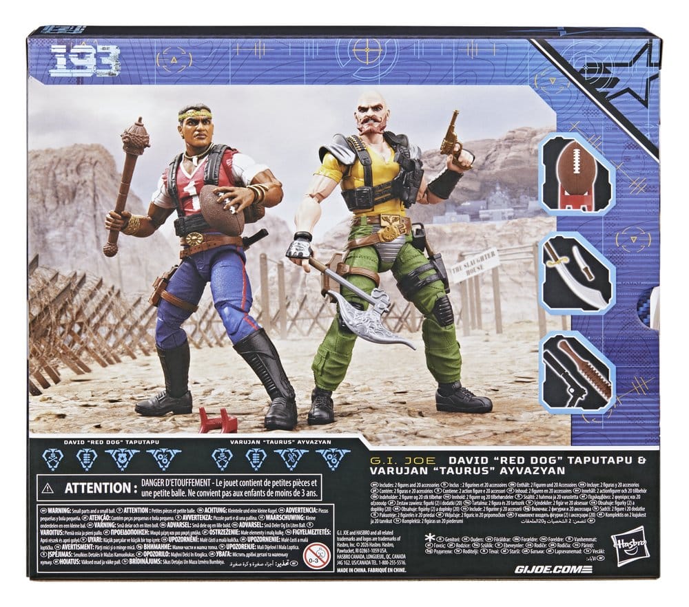 G.I. Joe Classified Series Action Figur 2-Pack #193 David "Red Dog" Taputapu & Varujan "Taurus" Ayvazyan 15 cm