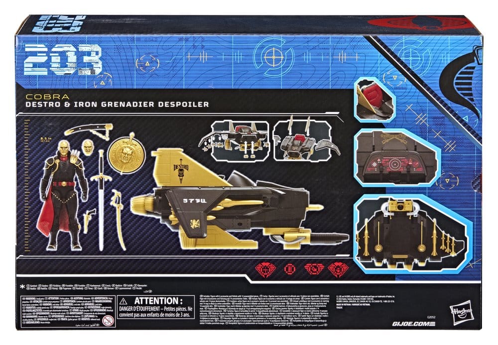 G.I. Joe Classified Series Action Figur and Vehicle Set #203 Destro & Iron Grenadier Despoiler 15 cm