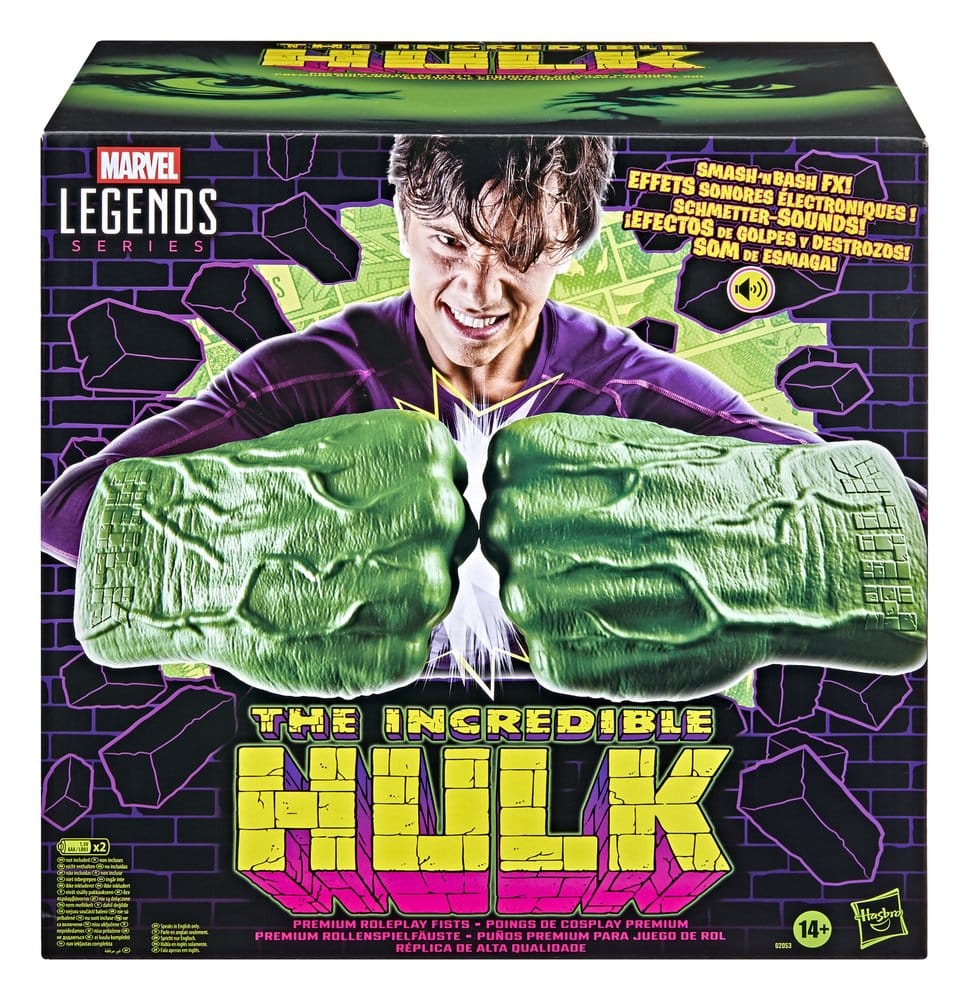 The Incredible Hulk Marvel Legends Premium Rollspelsnävar i Skala 1:1 med Elektroniska Ljud och Effekter