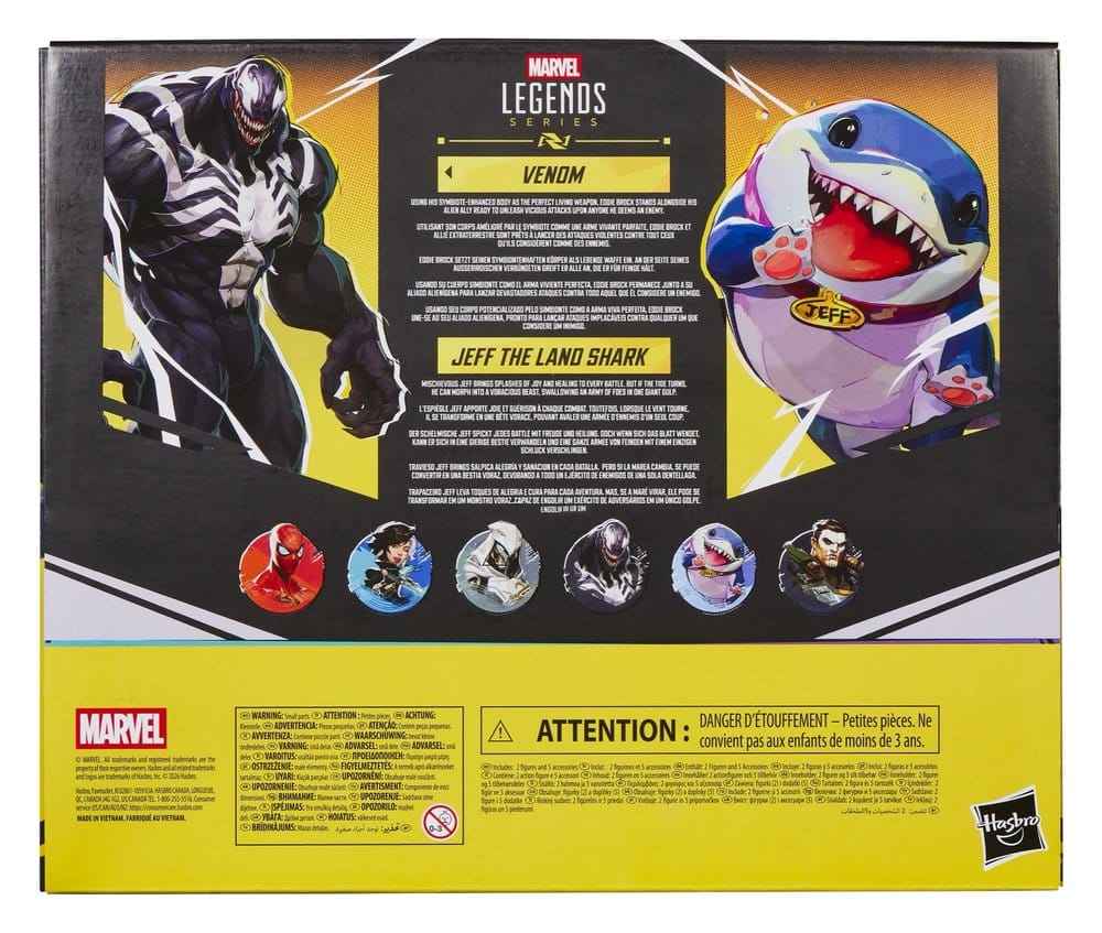 Marvel Rivals Marvel Legends Actionfigur 2-Pack Venom & Jeff the Land Shark 15 cm