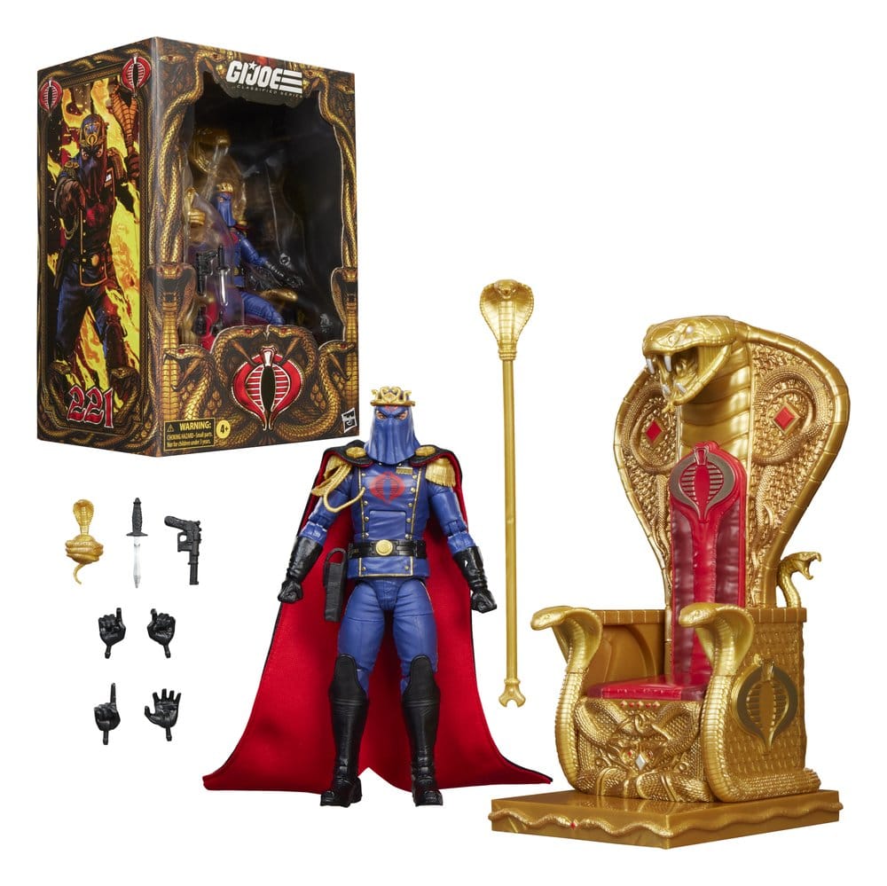 G.I. Joe Classified Series Action Figur Cobra Commander in Dress Uniform & Throne 15 cm