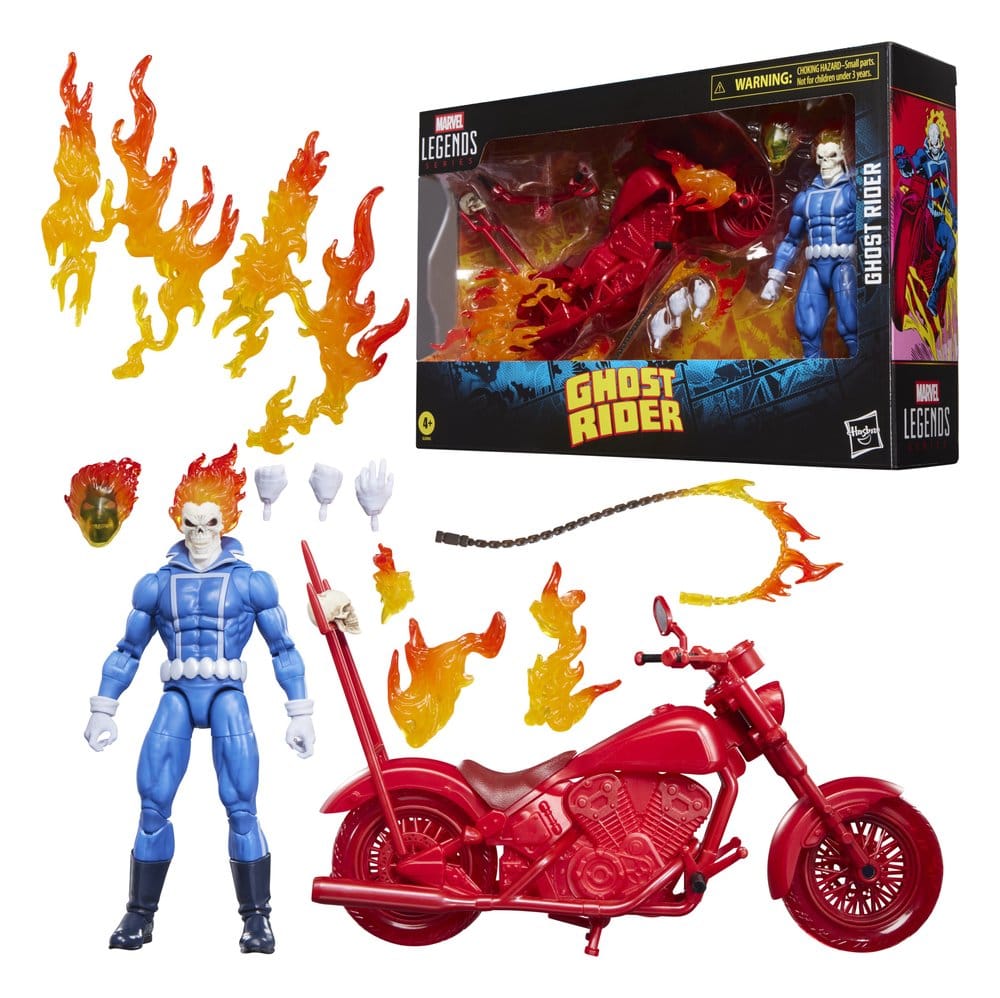 Ghost Rider Marvel Legends Action Figur  Johnny Blaze with Motorcycle 15 cm