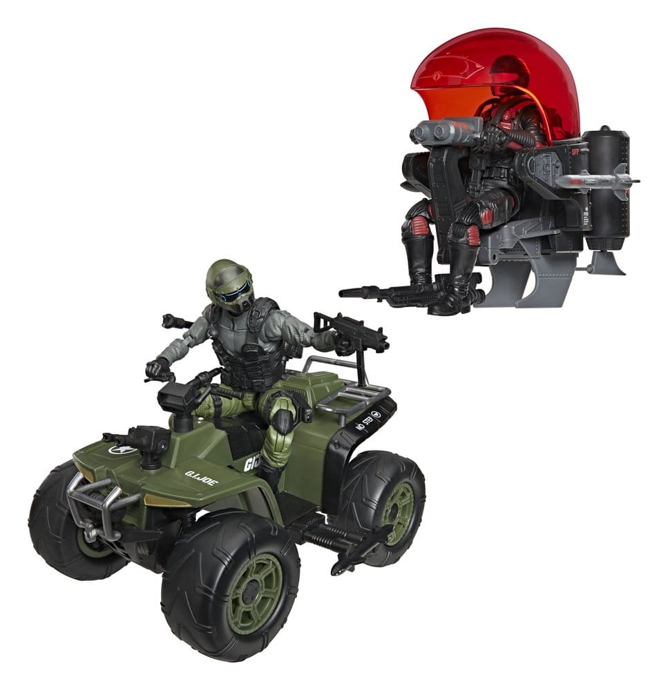 G.I. Joe Classified Series Actionfigur & Fordonsset Snake Eyes & Varmint ATV mot Stealth Viper & Cobra Stealth Flight Pod (Trubble Bubble) 15 cm