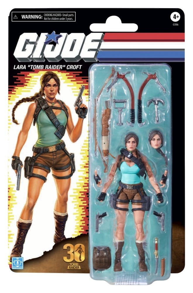 G.I. Joe Classified Series Retro Cardback Collaborative Action Figure Lara "Tomb Raider" Croft 15 cm