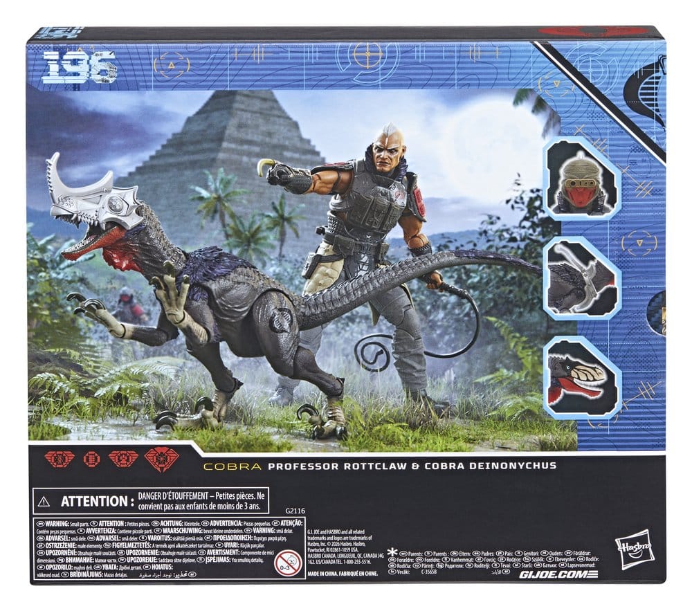 G.I. Joe Classified Series actionfigur 2-pack #196 Professor Rottclaw & Cobra Deinonychus 15 cm