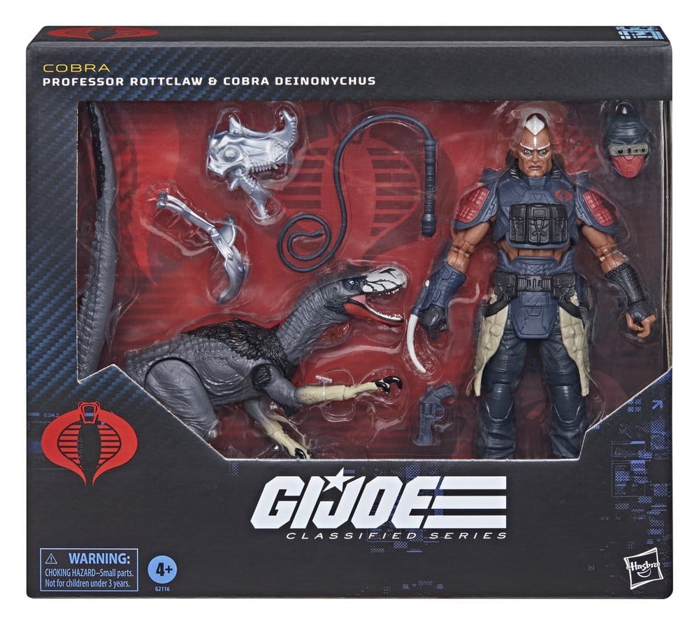G.I. Joe Classified Series actionfigur 2-pack #196 Professor Rottclaw & Cobra Deinonychus 15 cm