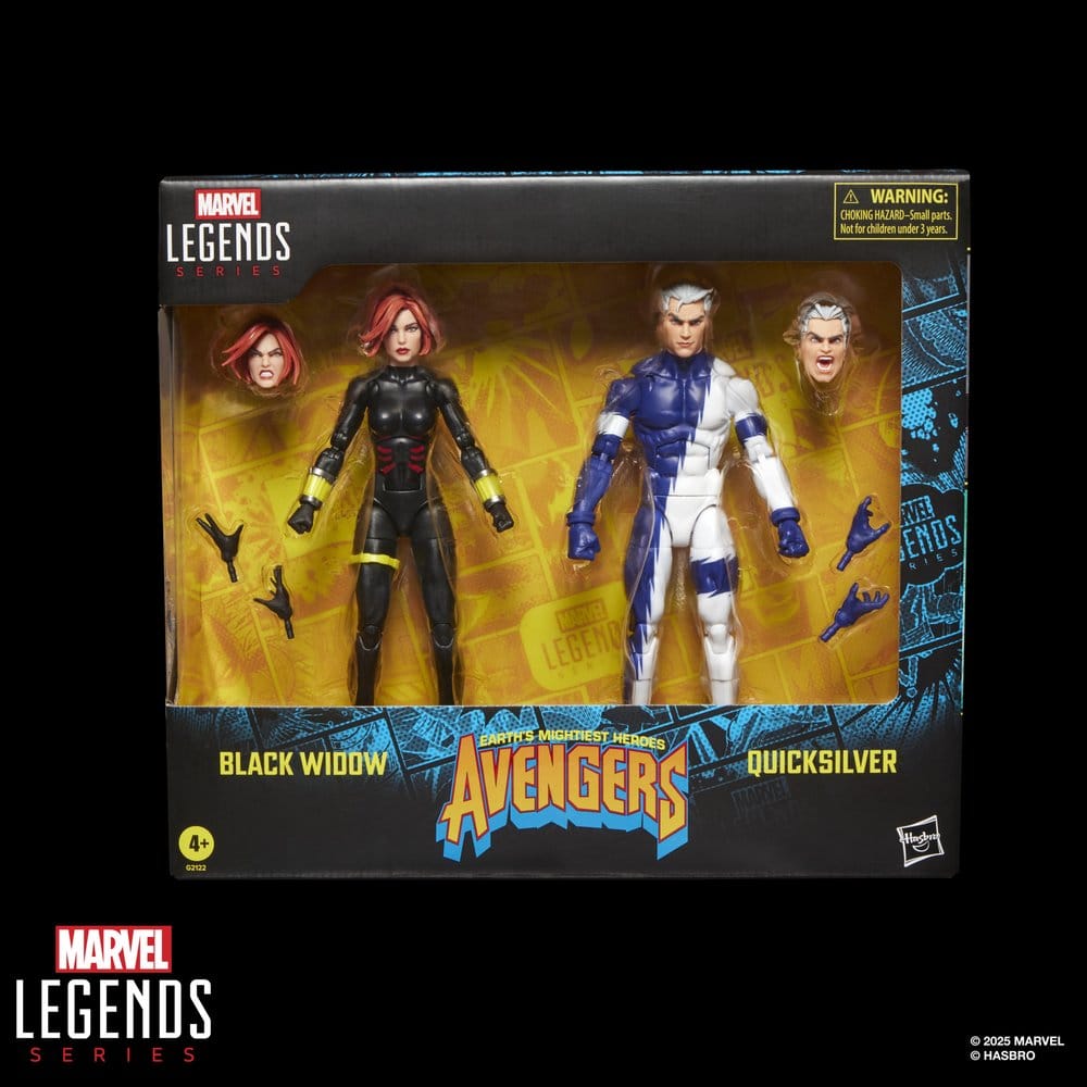 Avengers Marvel Legends Action Figure 2-Pack Black Widow & Quicksilver, 15 cm