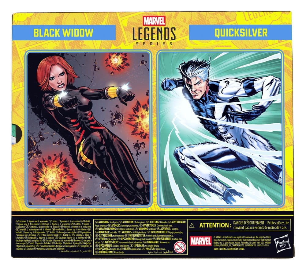 Avengers Marvel Legends Action Figure 2-Pack Black Widow & Quicksilver, 15 cm