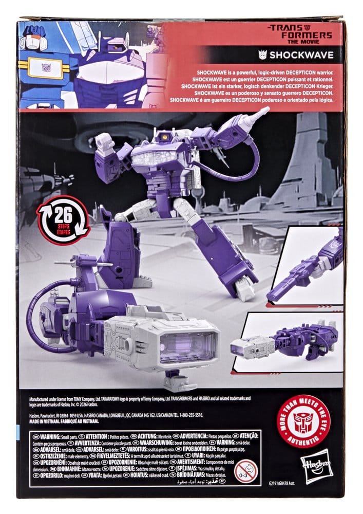 The Transformers: The Movie Studio Series Voyager Class Action Figur Shockwave 17 cm