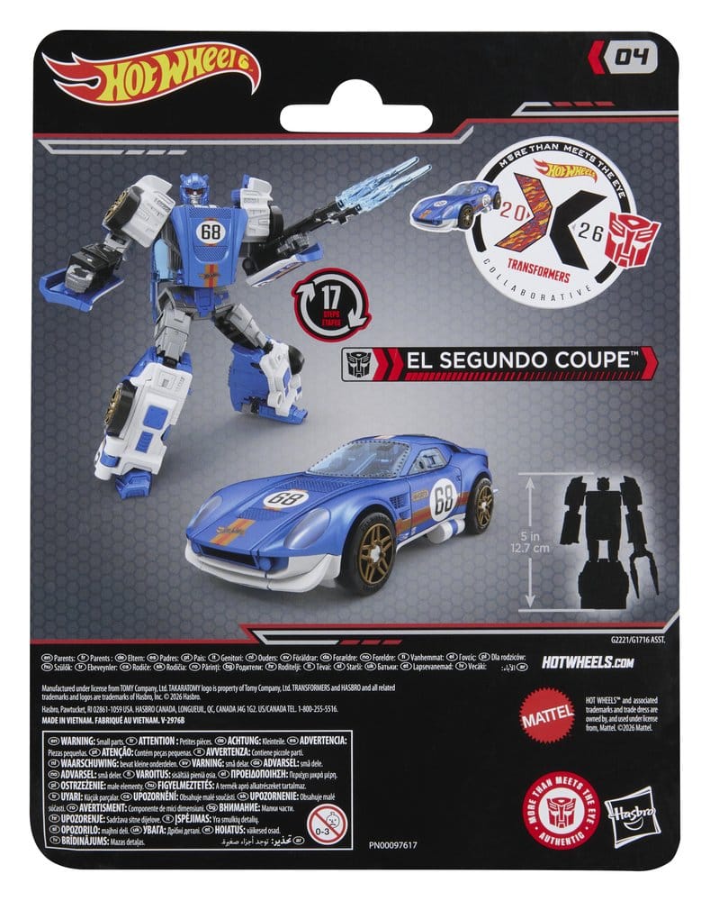 Transformers x Hot Wheels Samarbets-Deluxe Klass Actionfigur El Segundo Coupe 13 cm