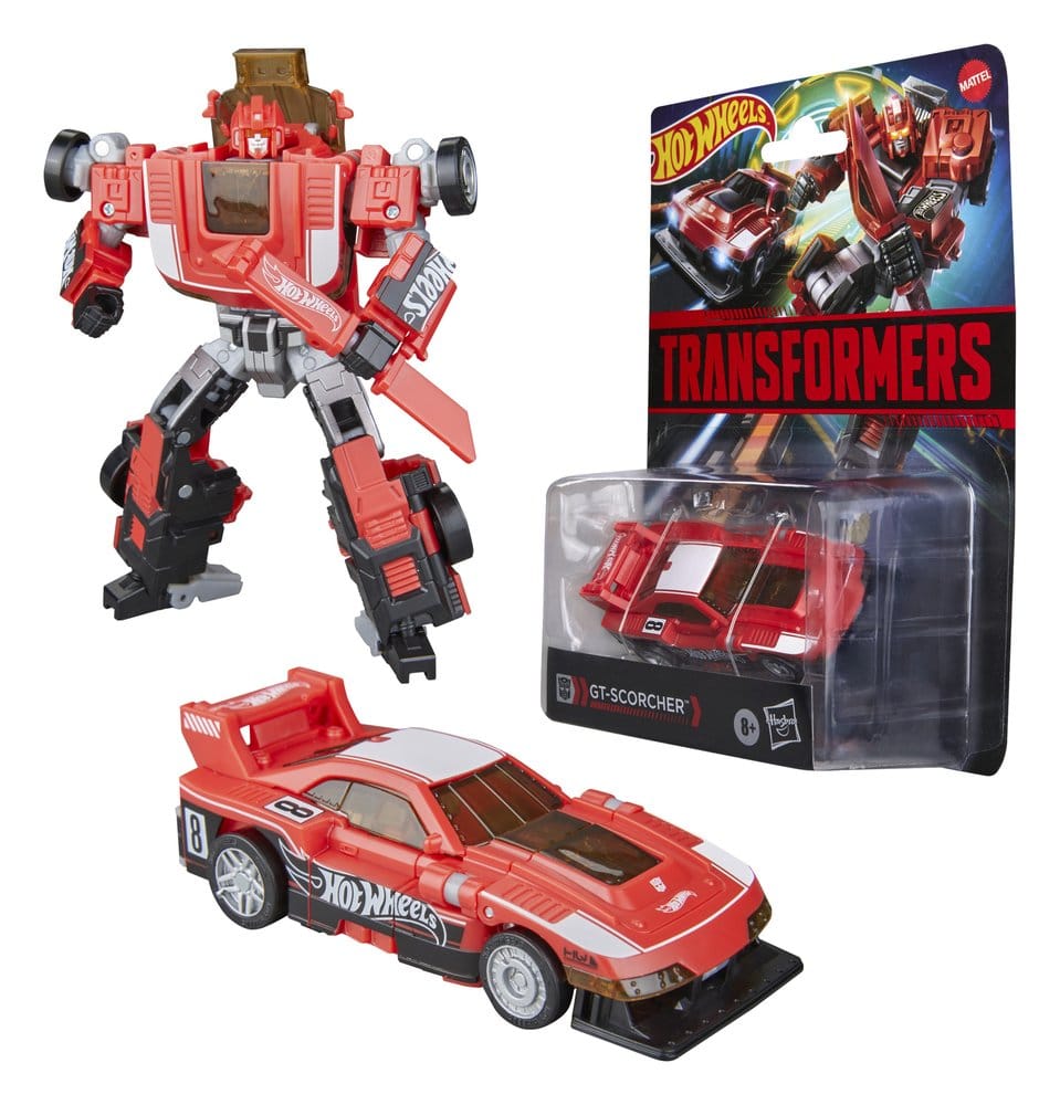 Transformers x Hot Wheels Collaborative Deluxe Class Action Figur GT-Scorcher 13 cm