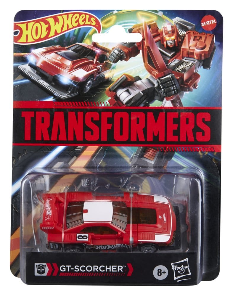 Transformers x Hot Wheels Samarbets-Deluxe Klass Actionfigur GT-Scorcher 13 cm