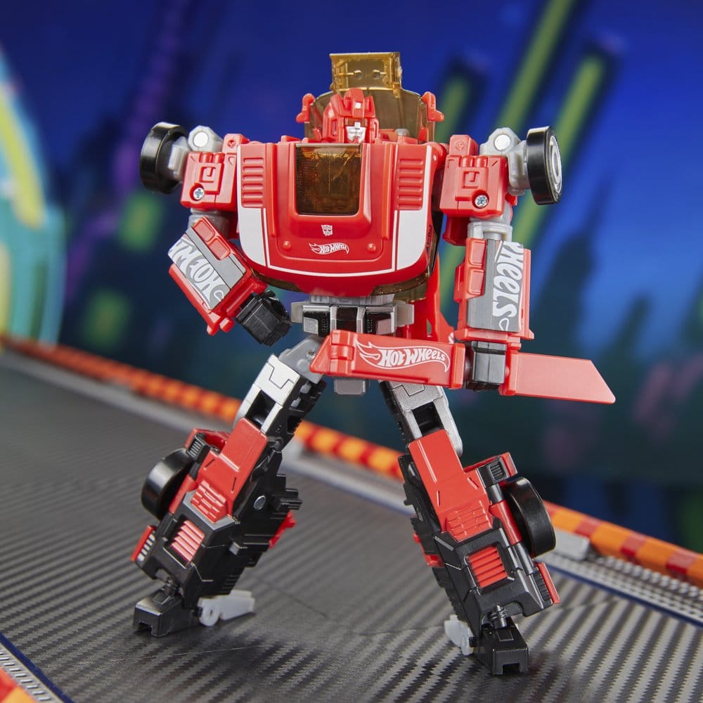 Transformers x Hot Wheels Samarbets-Deluxe Klass Actionfigur GT-Scorcher 13 cm