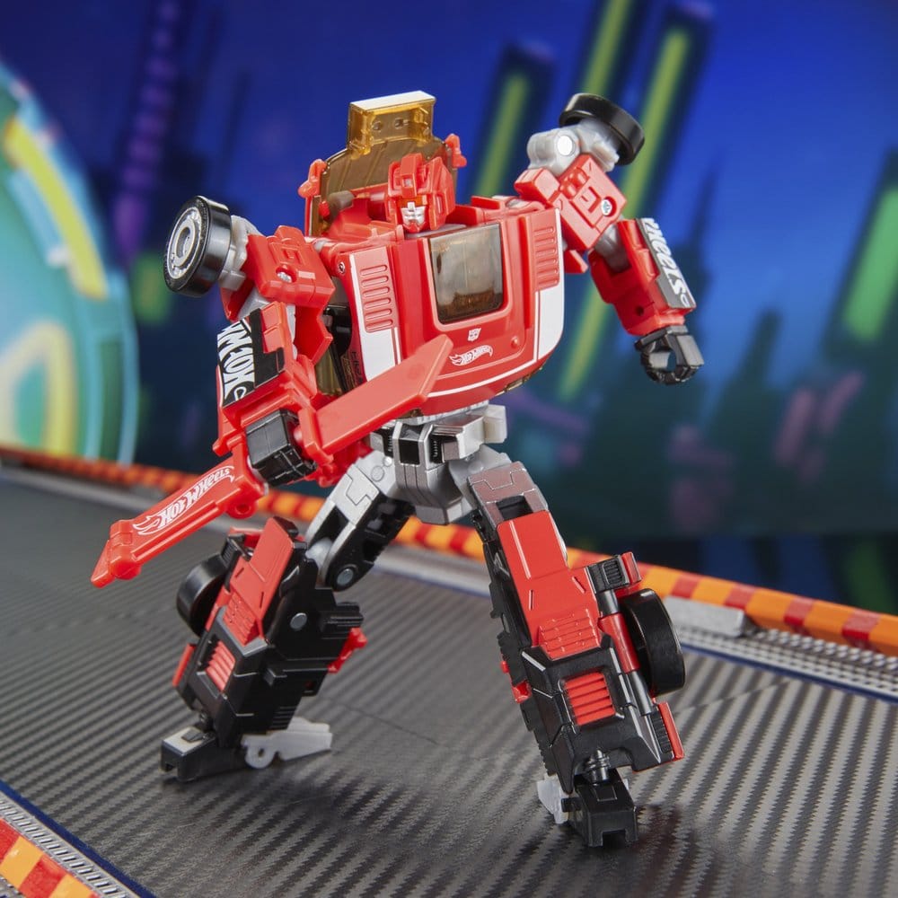 Transformers x Hot Wheels Samarbets-Deluxe Klass Actionfigur GT-Scorcher 13 cm