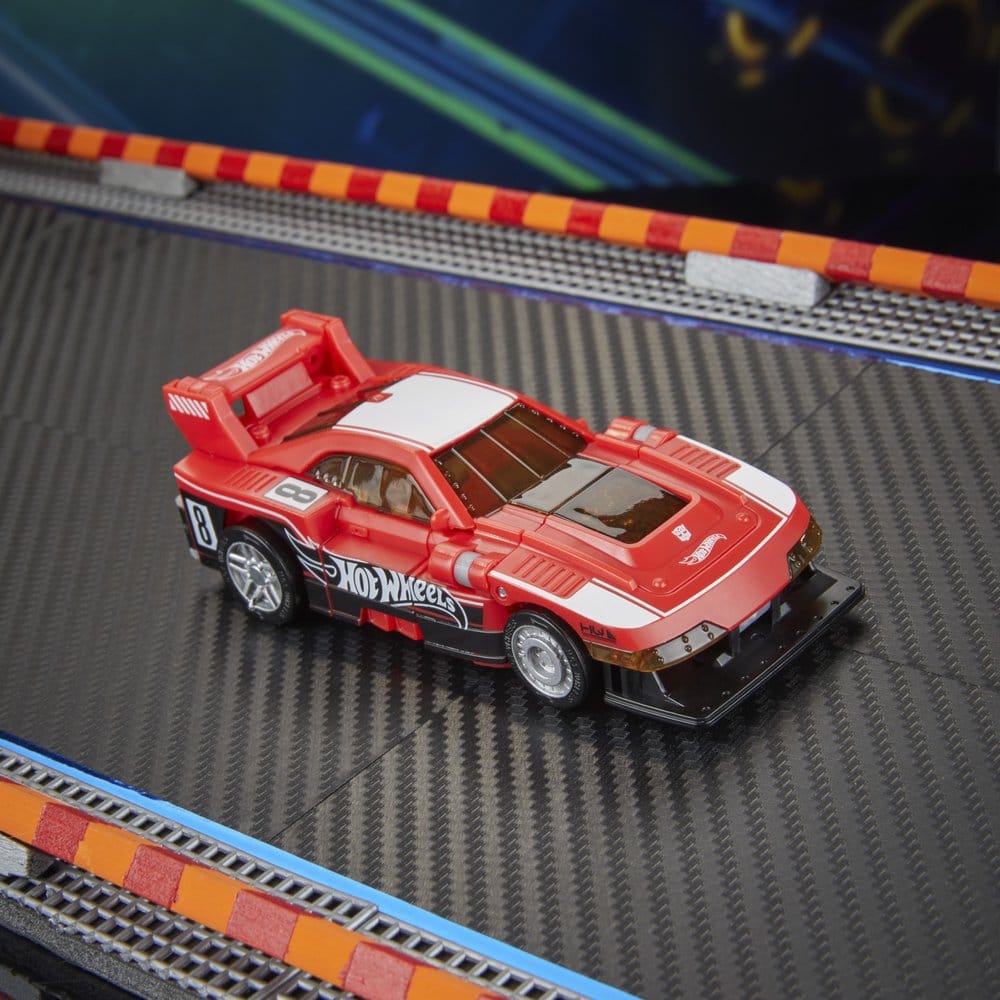 Transformers x Hot Wheels Samarbets-Deluxe Klass Actionfigur GT-Scorcher 13 cm