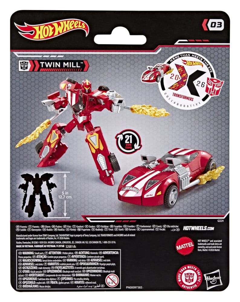 Transformers Samarbets Hot Wheels x Transformers Deluxe Klass Actionfigur Twin Mill 13 cm
