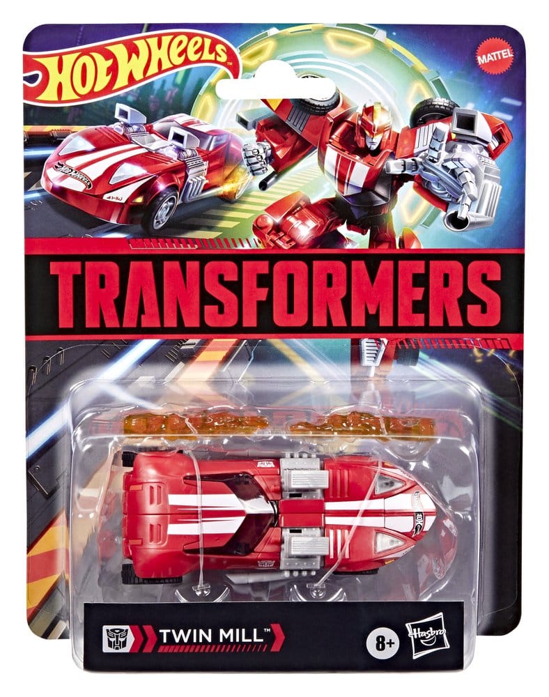 Transformers Samarbets Hot Wheels x Transformers Deluxe Klass Actionfigur Twin Mill 13 cm