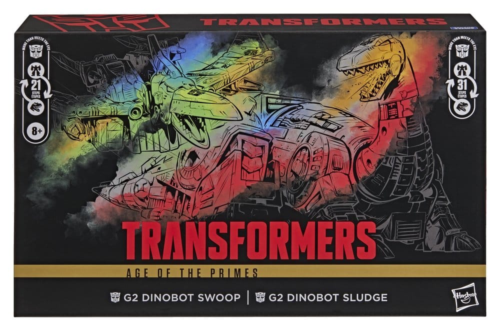 Transformers Age of the Primes Ledarklass Action Figur 2-Pack G2 G2 Dinobot Swoop & G2 Dinobot Sludge 19 cm Hasbro