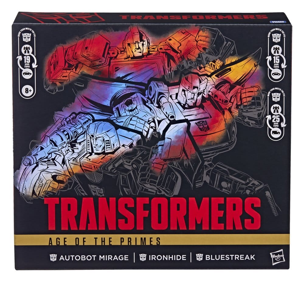 Transformers Age of the Primes Actionfigur 3-Pack Autobot Mirage & Bluestreak & Ironhide