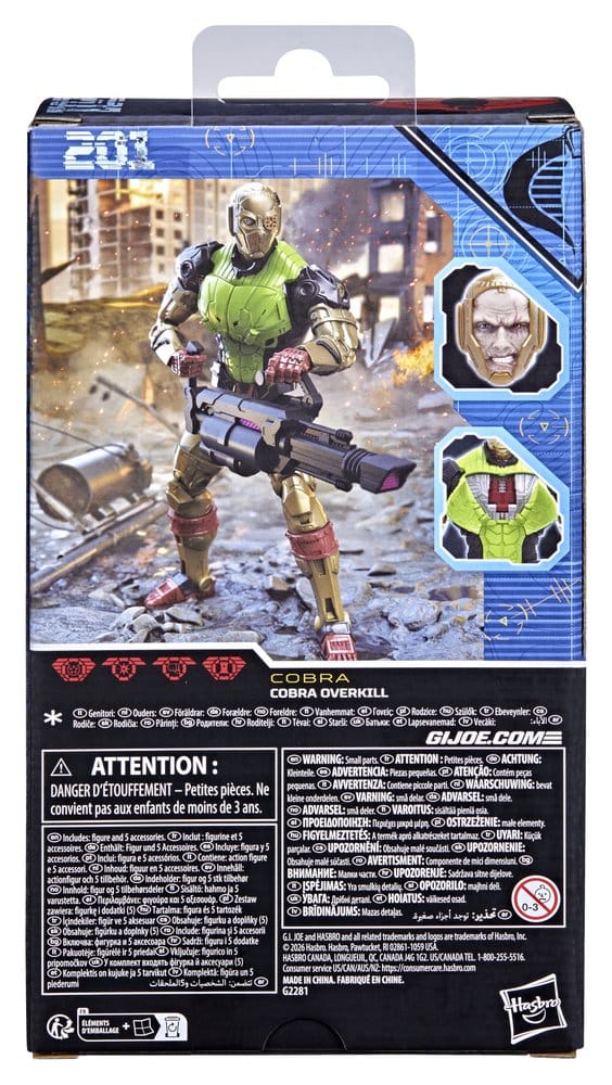 G.I. Joe Classified Series Action Figur #201 Cobra Overkill 15 cm