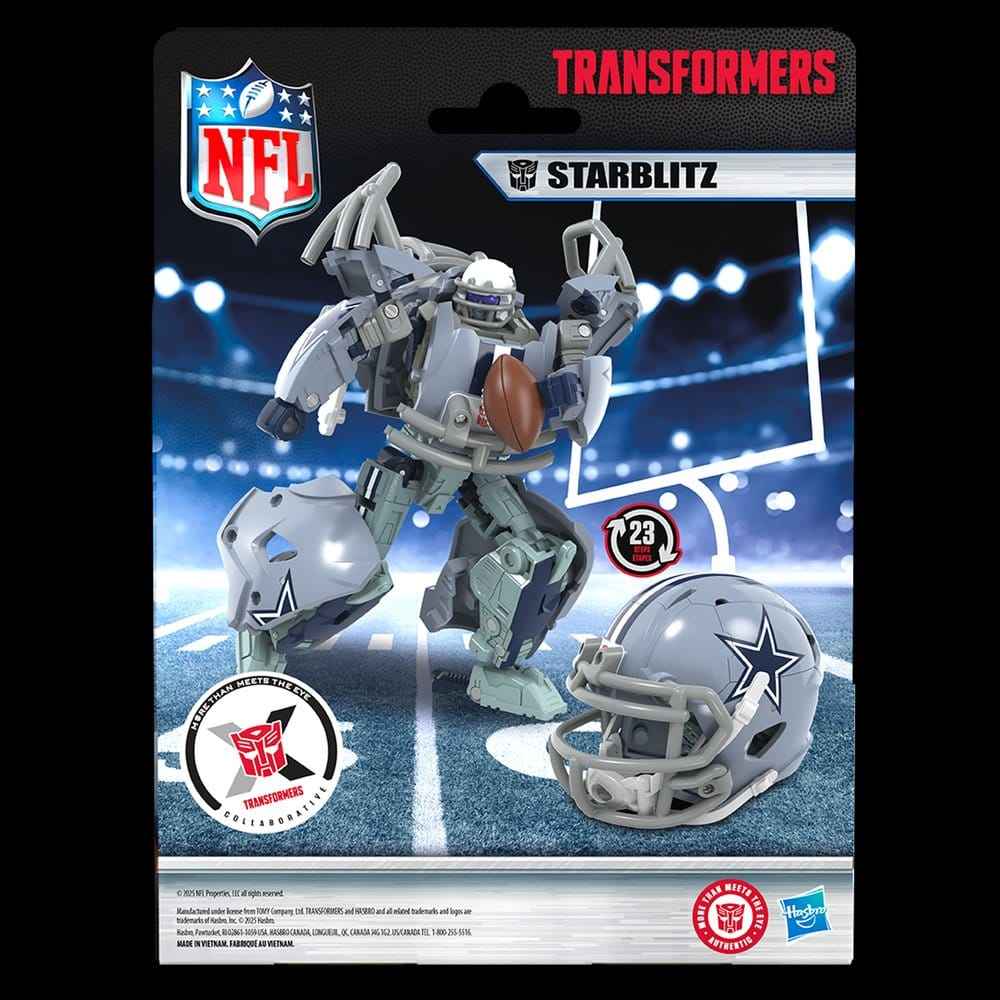 Transformers x NFL Actionfigur Dallas Cowboys: Starblitz 14 cm
