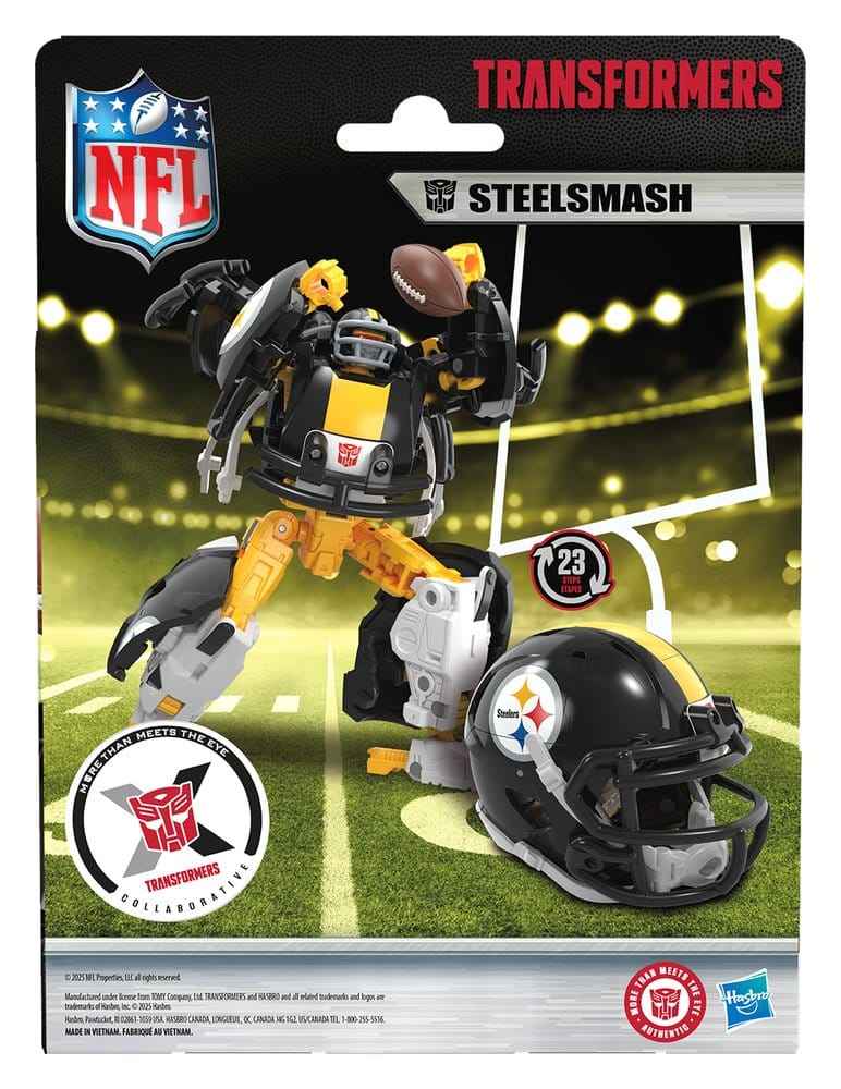 Transformers x NFL Actionfigur Pittsburgh Steelers: Steelsmash 14 cm