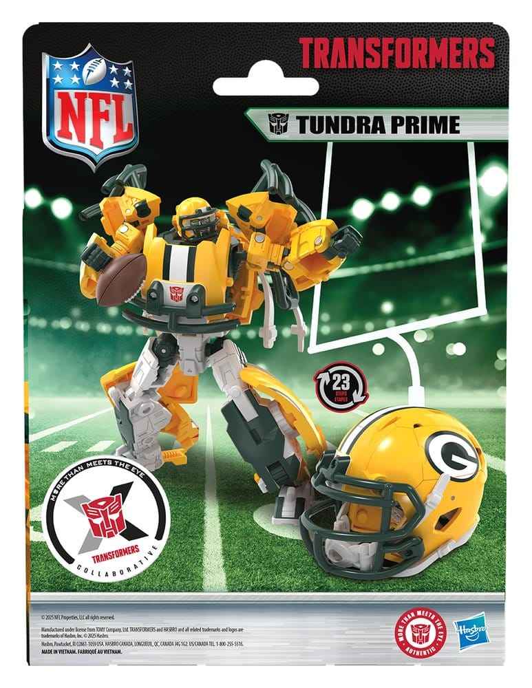 Transformers x NFL Actionfigur Green Bay Packers: Tundra Prime 14 cm