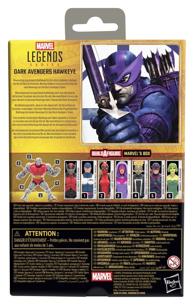 Marvel Legends Action Figur Dark Avengers Hawkeye (BAF: Marvel's Box) 15 cm