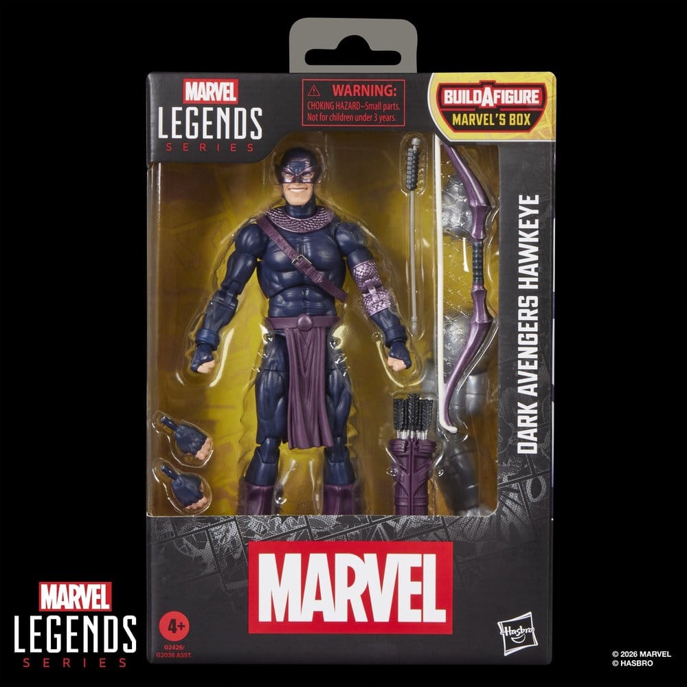 Marvel Legends Actionfigur Mörka Avengers Hawkeye (BAF: Marvel's Box) 15 cm