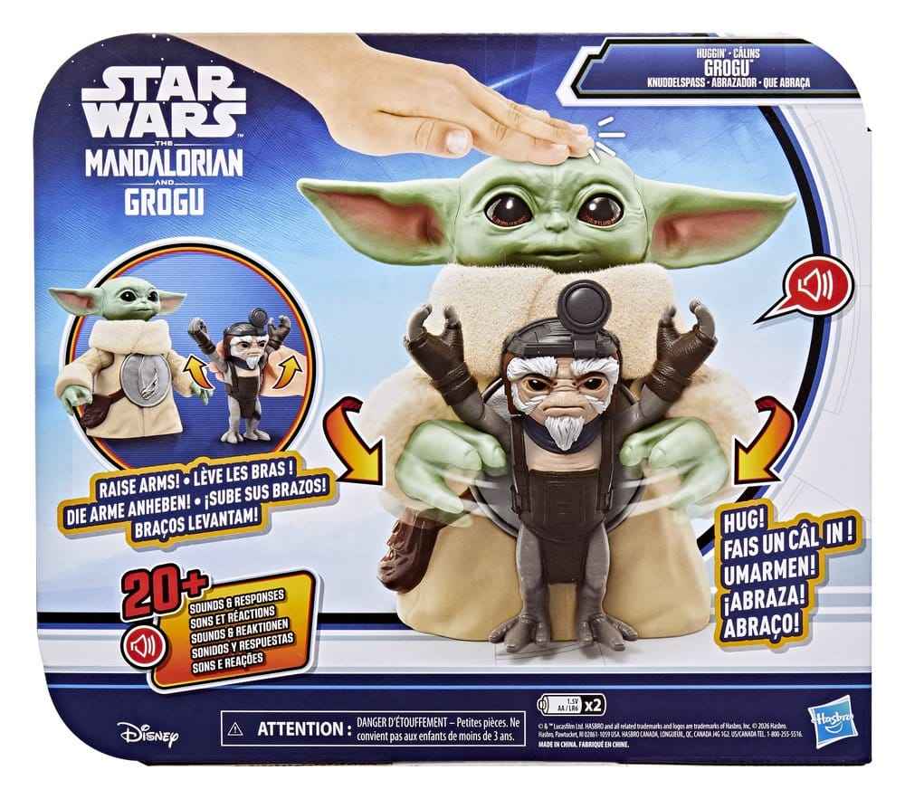 Star Wars: The Mandalorian & Grogu Elektronisk Actionfigur Huggin' Grogu & Anzellan 17 cm