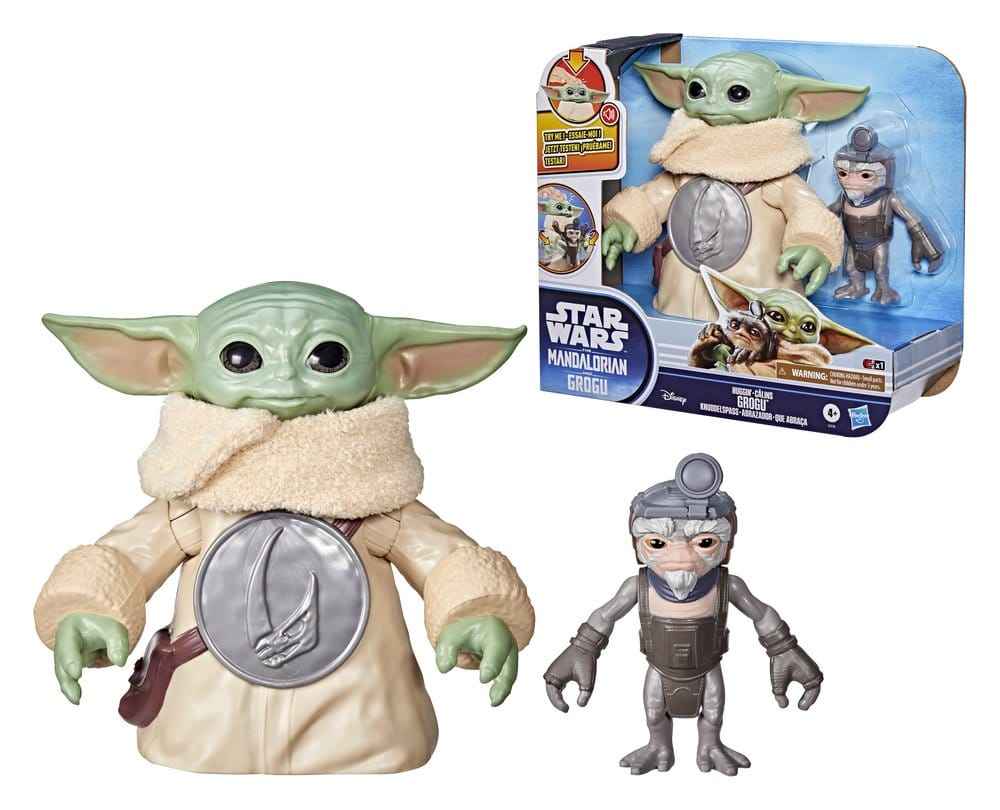 Star Wars: The Mandalorian & Grogu Elektronisk Actionfigur Huggin' Grogu & Anzellan 17 cm
