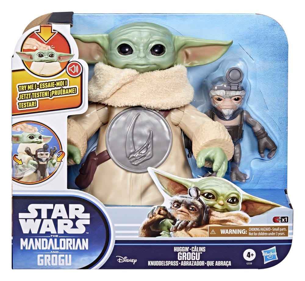 Star Wars: The Mandalorian & Grogu Elektronisk Actionfigur Huggin' Grogu & Anzellan 17 cm