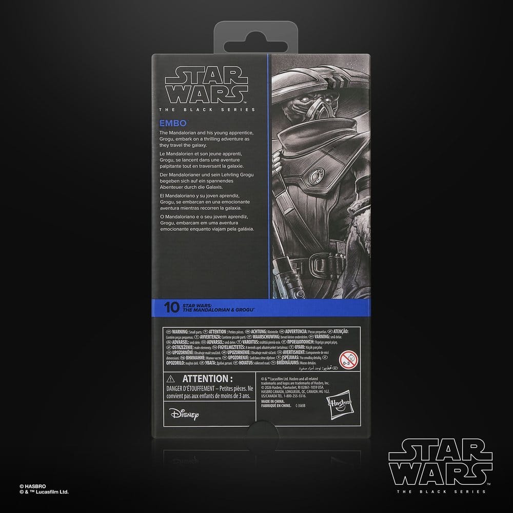 Star Wars: The Mandalorian och Grogu Svart Serie Actionfigur Embo 15 cm