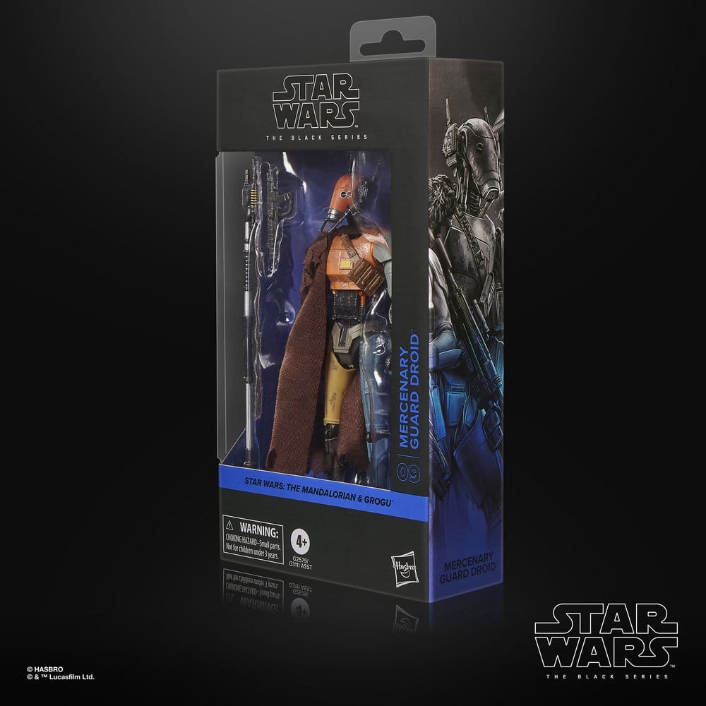 Star Wars: The Mandalorian och Grogu Svart Serie Actionfigur Lönerobot Vakt Droid 15 cm