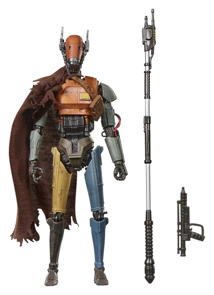 Star Wars: The Mandalorian och Grogu Svart Serie Actionfigur Lönerobot Vakt Droid 15 cm