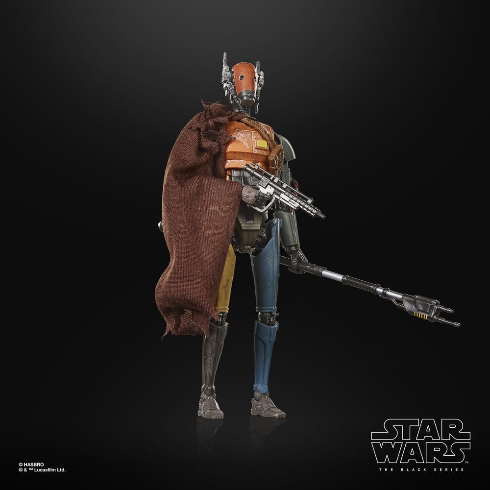 Star Wars: The Mandalorian och Grogu Svart Serie Actionfigur Lönerobot Vakt Droid 15 cm