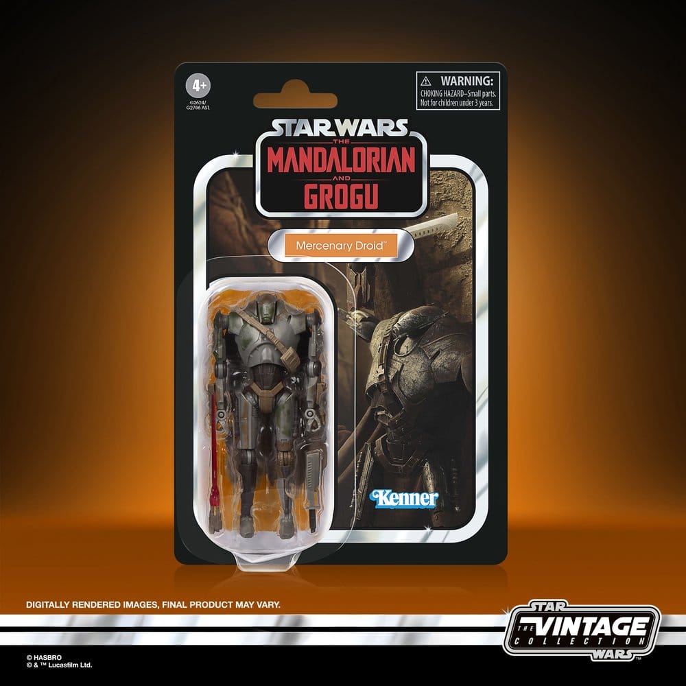 Star Wars: The Mandalorian och Grogu Vintage Collection Actionfigur Hyrddroid 10 cm