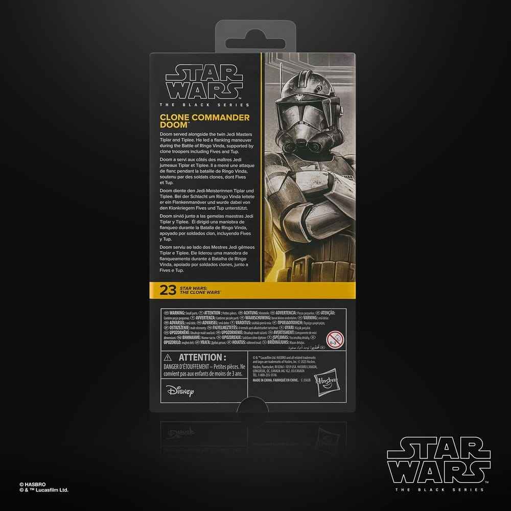 Star Wars: The Clone Wars Black Series Actionfigur Klonbefälhavare Doom 15 cm