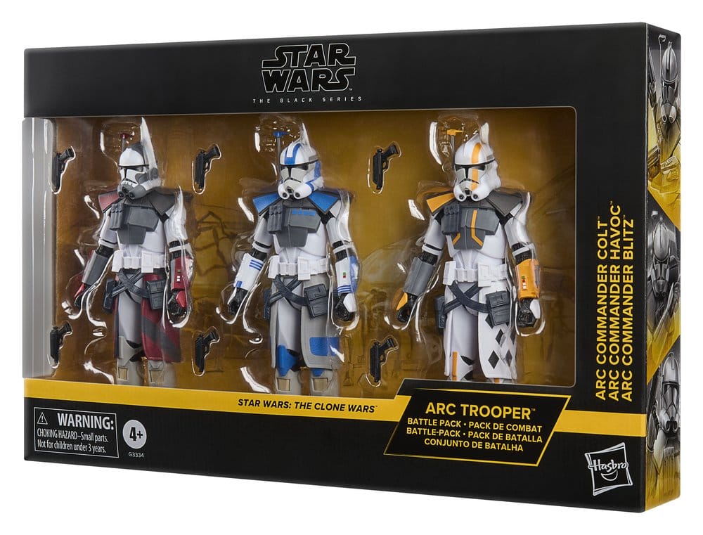 Star Wars: The Clone Wars Black Series Actionfigur 3-Pack ARC Trooper Havoc, Colt & Blitz 15 cm