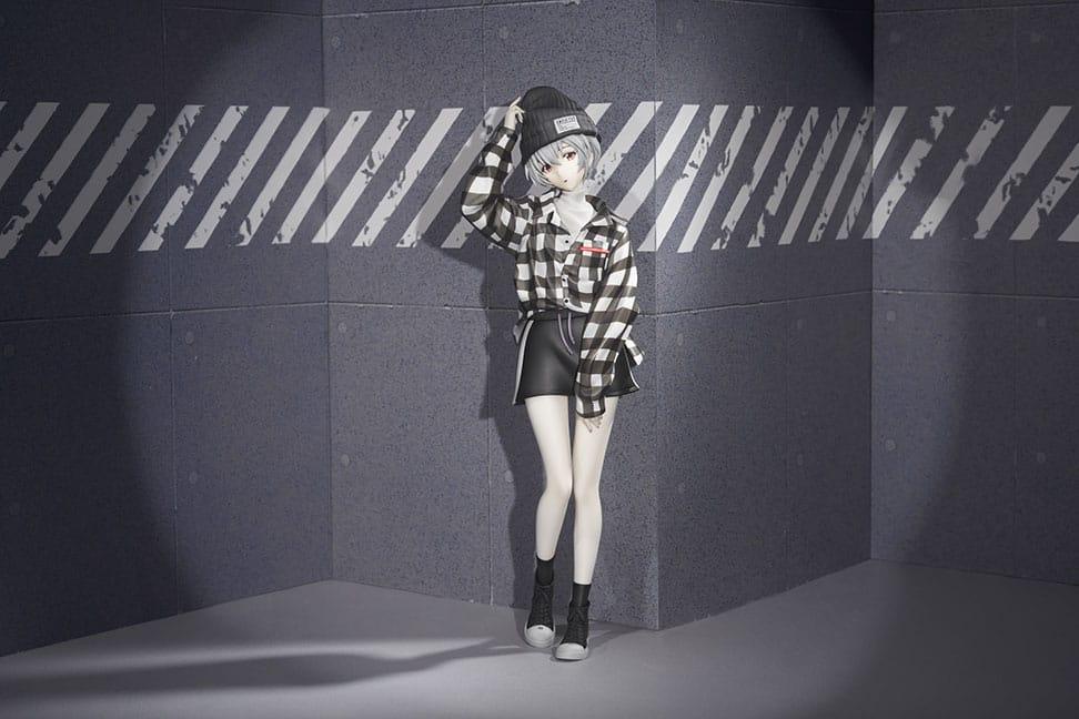 Neon Genesis Evangelion PVC Figur 1/7 Rei Ayanami Ver. Part 3 Radio Eva Original Färg 26 cm Hobby Max