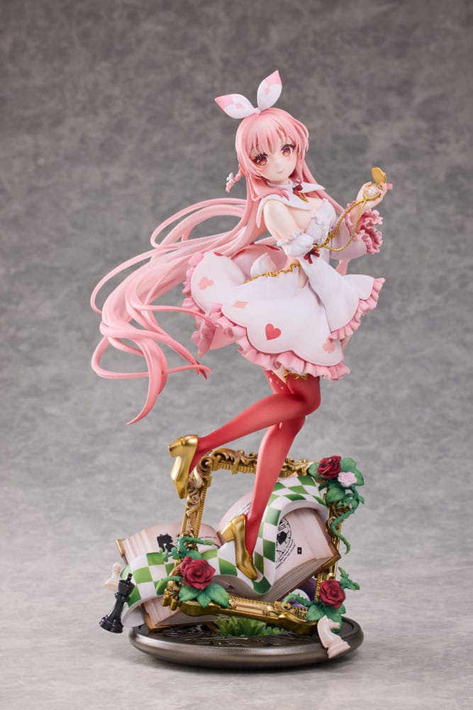 Original Karaktär PVC Figur 1/7 Vit Kanin Rosu Wonderland Ver. Illustrerad av Rosuuri 29 cm Hobby Sakura